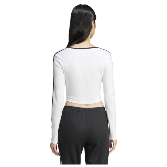 Adidas Γυναικεία μακρυμάνικη μπλούζα Adicolor 3-S Long Sleeve Cropped Tee